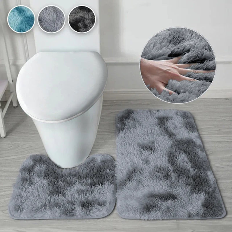 2Pcs Bathroom Mat Bath Mat Anti-Slip Bath Rug Water Absorbent Bathroom Mat Floor Mat Door Mat Home Decor